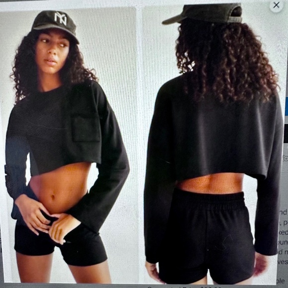 Free People Movement Sunny Set crop sweatshirt and short NWT - Picture 1 of 7